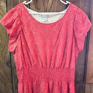 American Rag Coral Lace Dress 3X